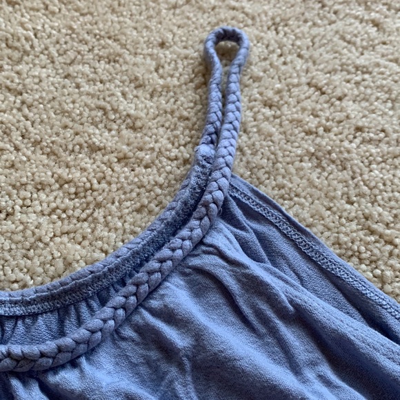 Periwinkle thin braided strap flowy tank top - Picture 5 of 7